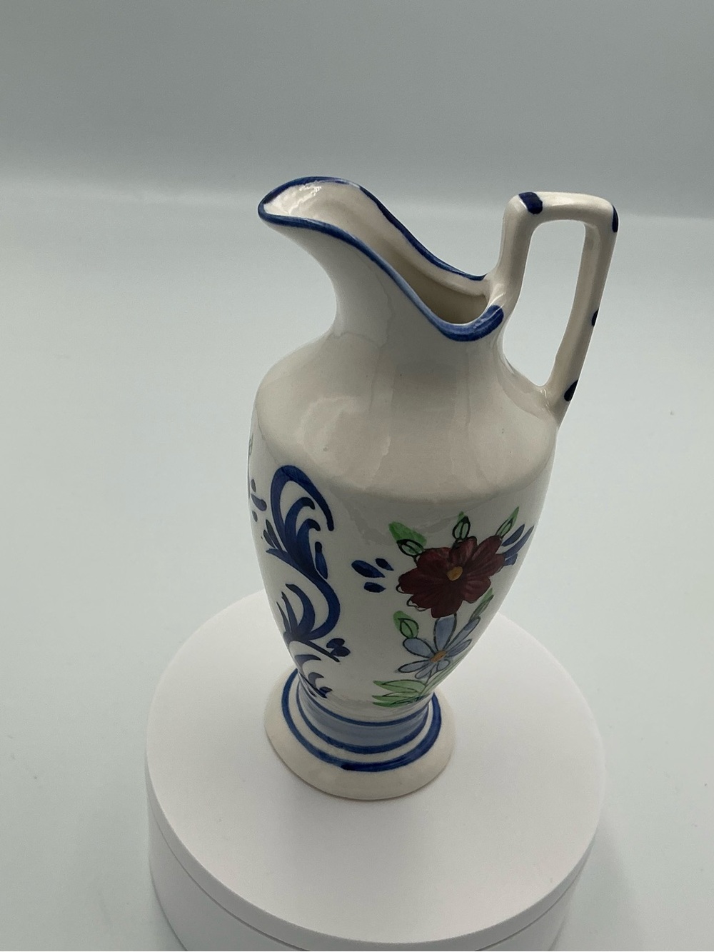 Vintage Hand Painted Flower Vase 6”